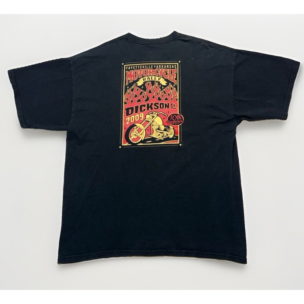Vintage Motorcycle Rally Shirt Bikes Blues BBBBQ Fayetteville Arkansas XL